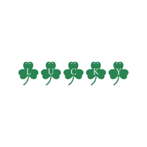 Lucky Shamrock Banner SVG, Clover Leaf Instant Download St Patrick's Day SVG