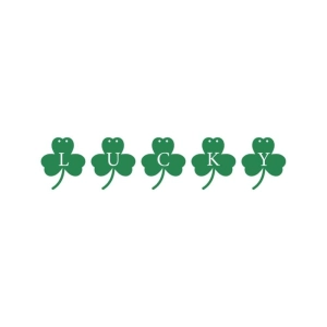 Lucky Shamrock Banner SVG, Clover Leaf Instant Download Shamrock SVG