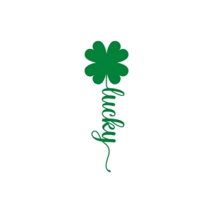 Lucky Shamrock SVG File, Clover Leaf SVG Instant Download St Patrick's Day SVG