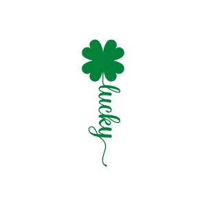 Lucky Shamrock SVG File, Clover Leaf SVG Instant Download Shamrock SVG