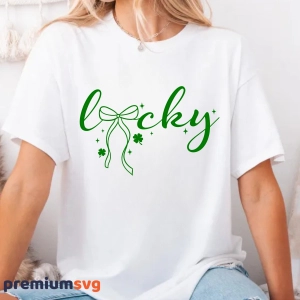 Lucky SVG with Coquette Bow