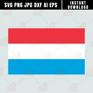 Luxembourg Flag SVG Svg