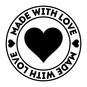 Made With Love SVG, Heart Love SVG Clipart Love SVG