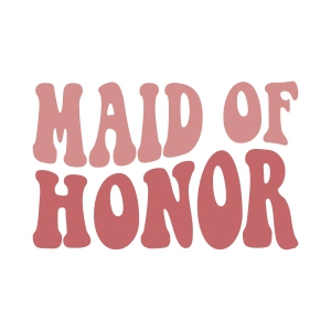 Maid Of Honor SVG, Retro Bride SVG Wedding SVG