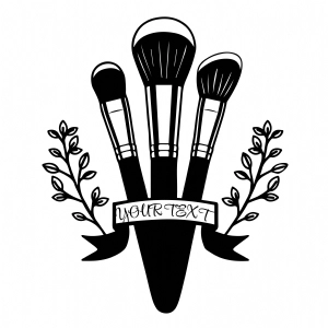 Makeup Split Monogram SVG Cut Files, Brushes Monogram Vector Files Beauty and Fashion