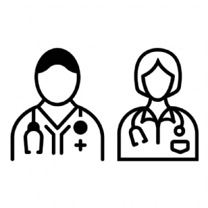 Male & Female Doctor Icon SVG Cut File Nurse SVG