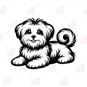 Maltese Dog SVG – Maltese Puppy Cut File