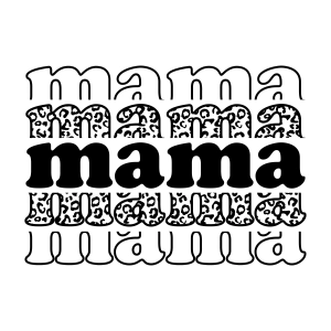 Stacked Mama SVG, Leopard Mama SVG Mother's Day SVG