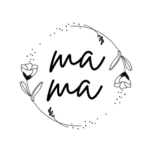 Mama Floral Circle SVG, Cut Files for Cricut and Silhouette Mother's Day SVG