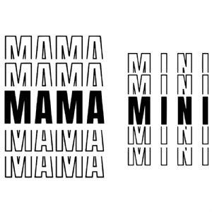Mama Mini SVG Design, Stacked Mama Mini SVG Cut File Mother's Day SVG