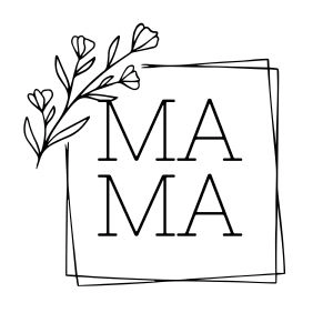 Mama Square Flower SVG, Instant Download Mother's Day SVG