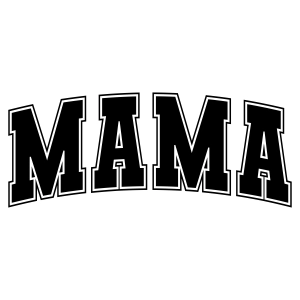 Mama SVG, Varsity Font Mama SVG Mom SVG