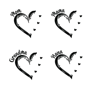 Mama SVG with Kids Name, Mothers Day SVG Grandma SVG