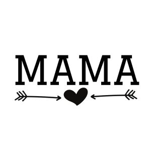 Mama with Black Heart Arrow Svg | PremiumSVG