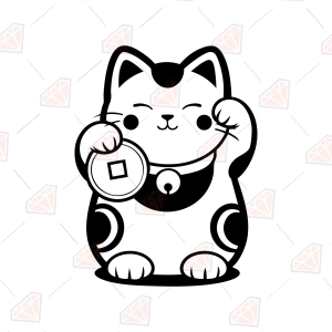 Maneki Neko SVG, Lucky Cat SVG