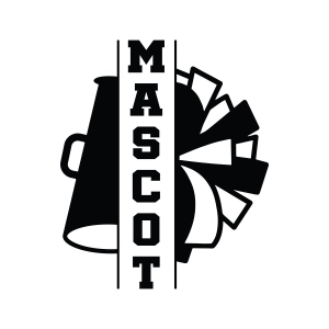 Mascot Pompom SVG, Cheerleader SVG Cheerleading SVG