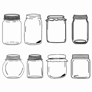 Mason Jar SVG Design Bundle Kitchen Utensils
