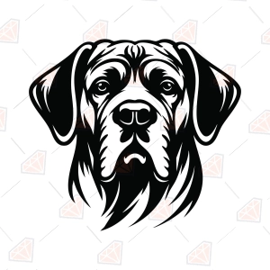 Mastiff SVG, Mastiff Head Silhouette
