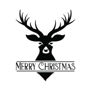 Merry Christmas Deer SVG, Monogram SVG Christmas SVG