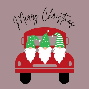 Merry Christmas Gnomes In Truck SVG, Christmas Truck Ornaments SVG Instant Download Christmas SVG