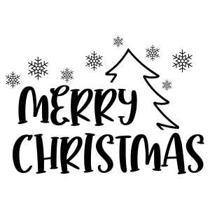 Merry Christmas Half Tree SVG Christmas SVG