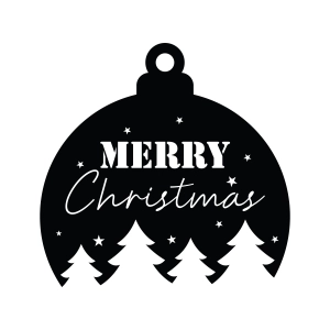 Merry Christmas Ornament SVG, Merry Christmas SVG Cut Files Christmas SVG