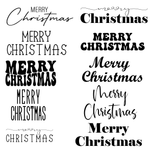 Merry Christmas Text SVG Files, Merry Christmas Bundle SVGs Christmas SVG