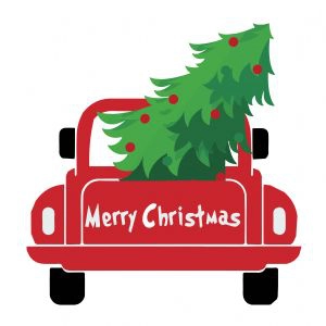 Merry Christmas Truck SVG Cut File Christmas SVG