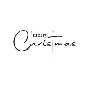 Handwriting Merry Christmas with Cross SVG Cut File Christmas SVG