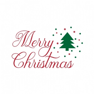 Merry Christmas with Tree SVG Cut Files Christmas SVG