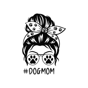 Messy Bun Dog Mom SVG, Momlife Cricut Files Dog SVG