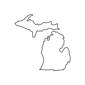 Michigan Outline SVG, Michigan State Map SVG USA SVG