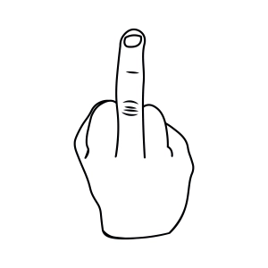 Middle Finger SVG File, F U SVG Instant Download Icon SVG