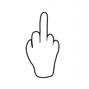 Middle Finger SVG, F You SVG Instant Download Drawings