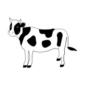 Mini Dairy Cow SVG Vector File Cow SVG