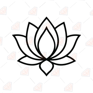 Minimalist Lotus SVG – Lotus Flower Cut File