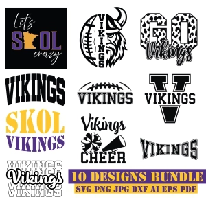 Minnesota Vikings SVG Bundle Football SVG