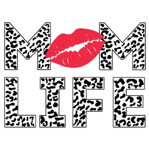 Mom Life Leopard Lips SVG, Mom Life SVG Mother's Day SVG