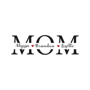 Mom Split Monogram SVG Cut File Mother's Day SVG