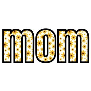 Mom PNG with Sunflower Designs, Mom PNG Mother's Day SVG