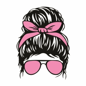 Momlife Messy Bun SVG Cut File, MomLife Instant Download Messy Bun SVG