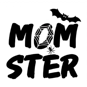 Momster Design SVG, Halloween Mom SVG Cut Files for Shirt Halloween SVG