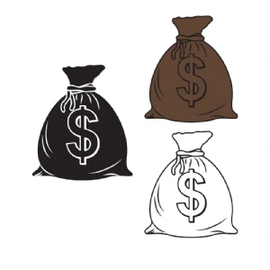 Money Bags SVG, Bags With Money Vector Files Instant Download Vector Illustration