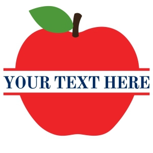 Monogram Apple SVG, Split Apple SVG Apple SVG