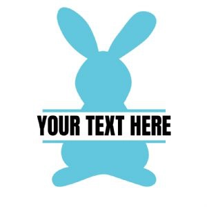 Monogram Easter Bunny Bunnies SVG