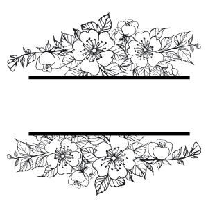 Monogram Flower SVG Cut File, Instant Download Flower SVG