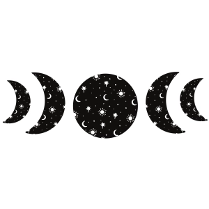 Moon Phases SVG, Moon Phases Vector Files Instant Download Drawings