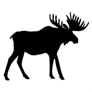 Moose Silhouette SVG Design, Moose Vector Instant Download Wild & Jungle Animals SVG