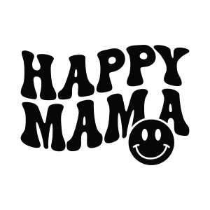 Happy Mama SVG, Wavy Retro Mama SVG Cricut Design Mother's Day SVG