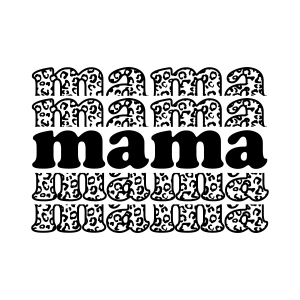 Leopard Stacked Mama SVG, Mothers Day SVG Files Mother's Day SVG